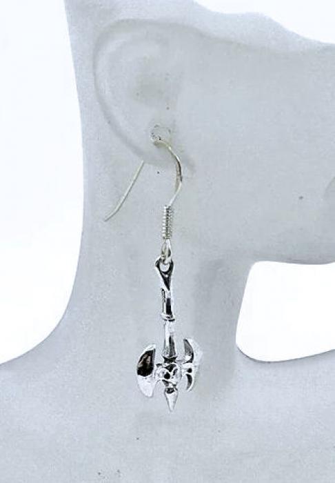 Wikinger Doppelaxt Ohrringe aus 925er-Silber